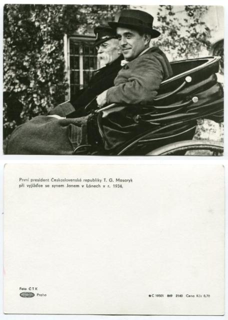 T.G. Masaryk se synem Janem / 1934