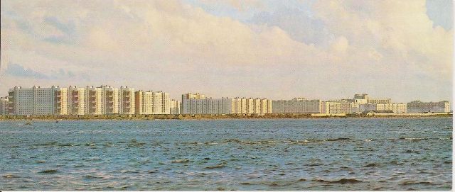 Fotopohlednice - Leningrad - pohled na msto z moe / 1980